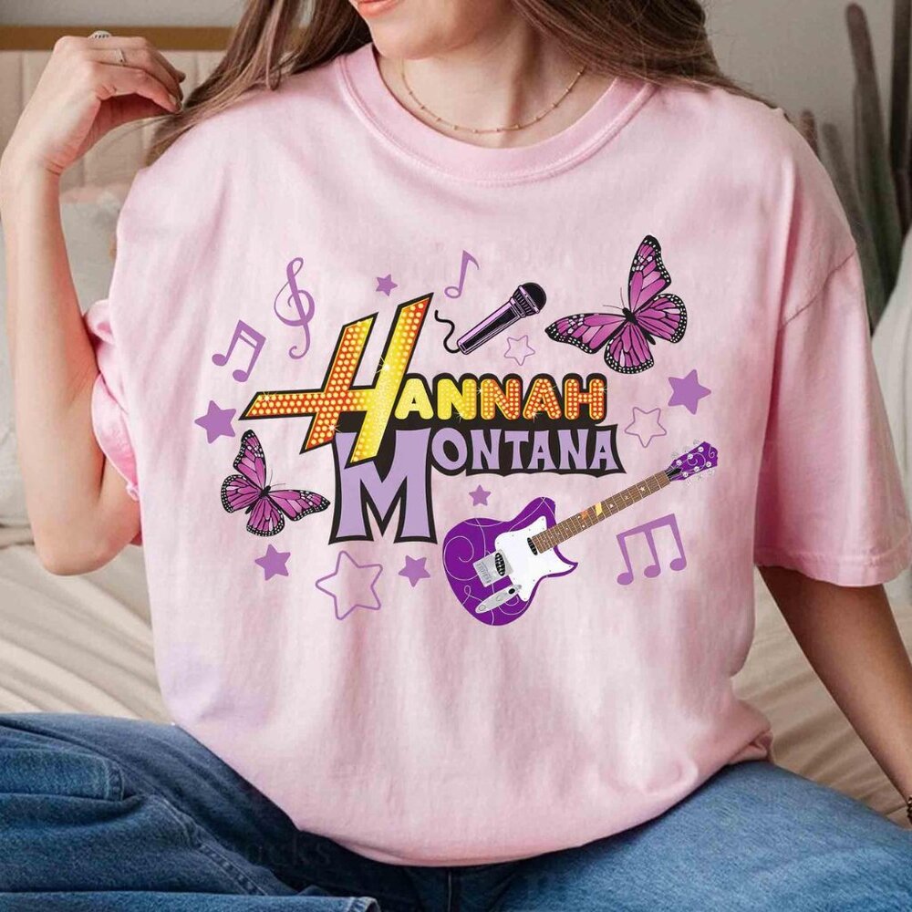 Disney Channel Hannah Montana Tee, Disney Hannah Montana Music Logo Shirt